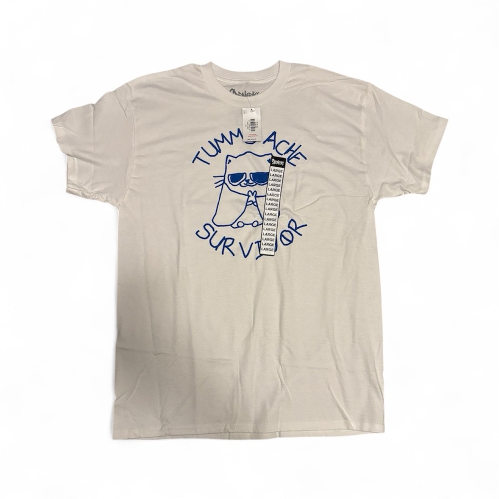 Spencer's White Tummy Ache Survivor Tee